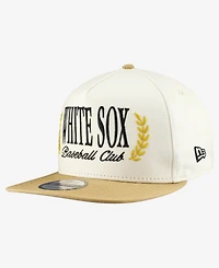 New Era Men's Cream Chicago White Sox Club 9FIFTY A-Frame Snapback Hat