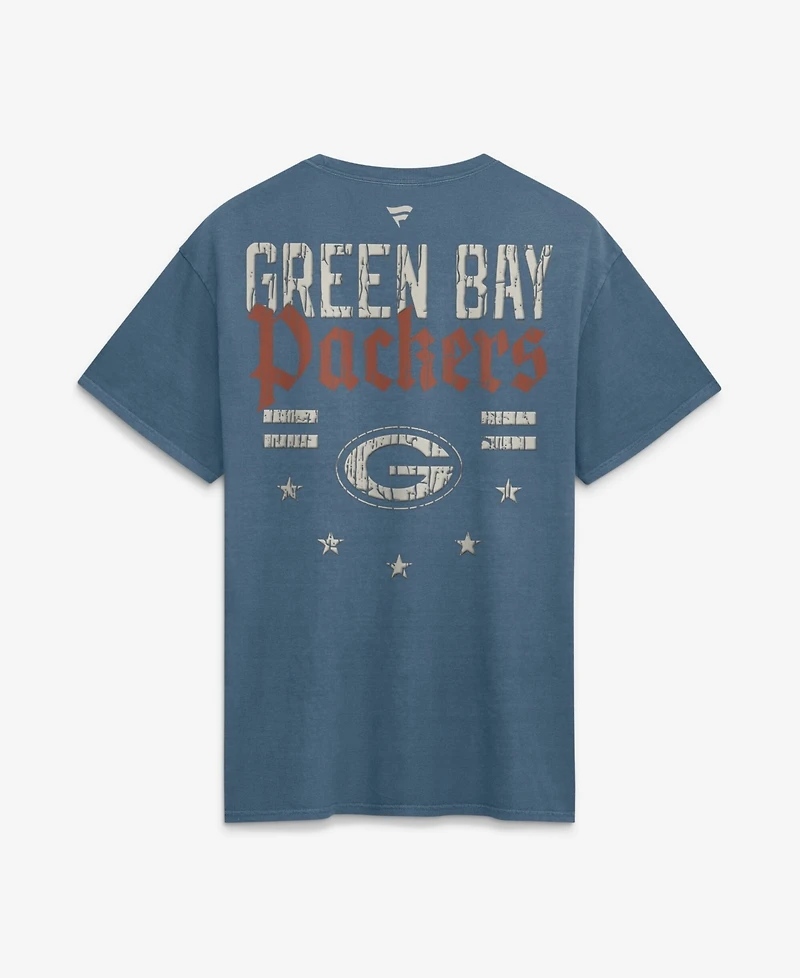 Fanatics Men's Blue Green Bay Packers Washed Americana T-Shirt