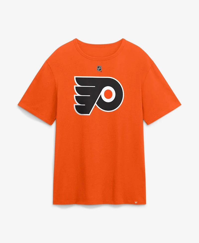 Fanatics Men's Porter Martone Orange Philadelphia Flyers Authentic Stack Name & Number T-Shirt