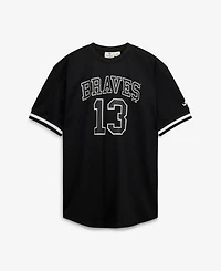 Fanatics Men's Ronald Acuna Jr. Black/White Atlanta Braves Big & Tall Heavyweight Mesh Jersey