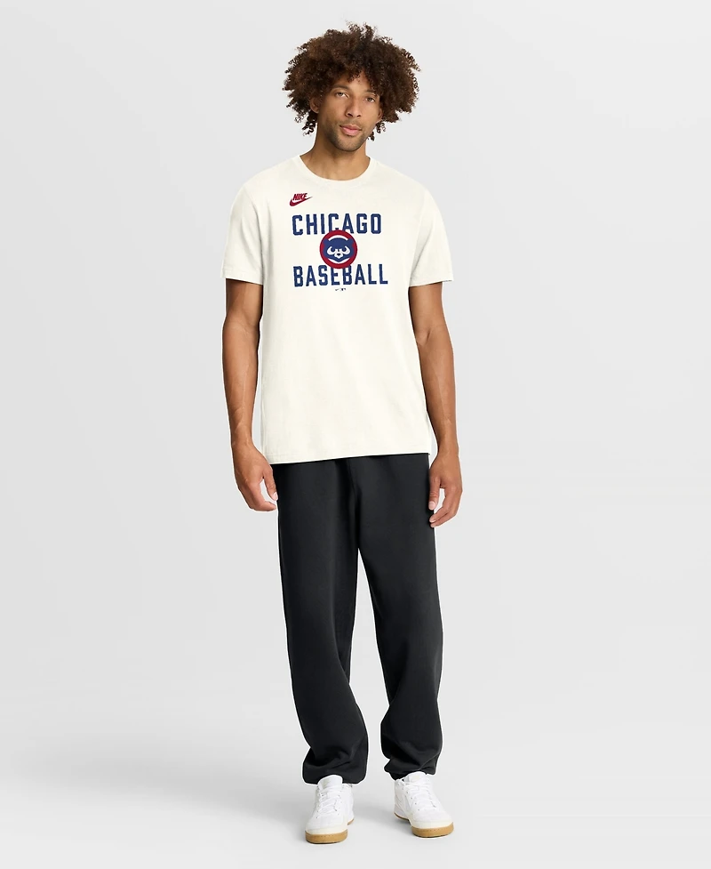 Nike Men's Cream Chicago Cubs Cooperstown Collection ‘70s Inspired T-Shirt