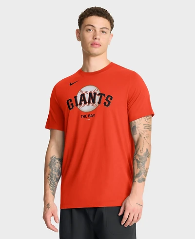 Nike Men's Orange San Francisco Giants Tri-Blend Logo T-Shirt