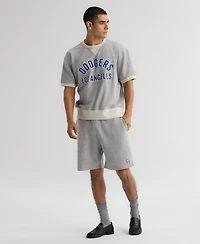 Fanatics Men's Steel Heather Los Angeles Dodgers Iconic Terry Warm-Up Shorts