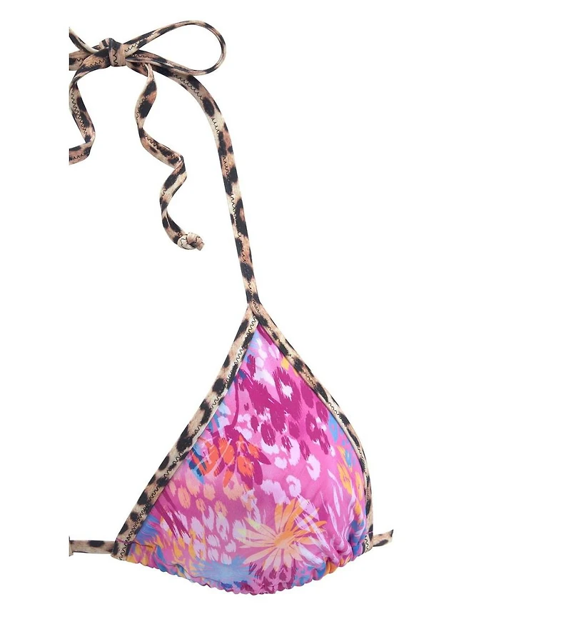 Lascana Women's Leopard Cheetah Floral Triangle Bikini Swimsuit Top Bra Sizing