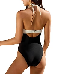 Cupshe Women's Smocked One-Piece Swimsuit