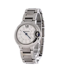 Pre-Owned Cartier Ballon Bleu de Cartier Quartz Watch in Stainless Steel with Diamond Markers 28mm