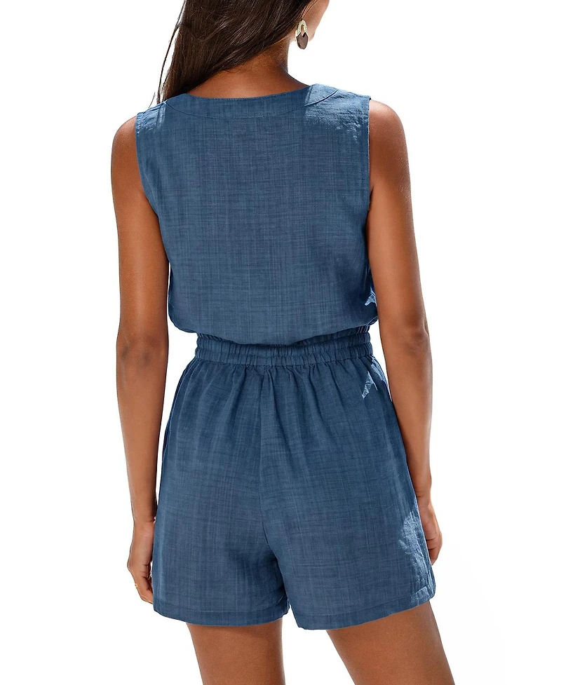Cupshe Women's Ava V-Neck Sleeveless Romper