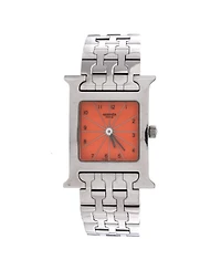 Pre-Owned Hermes Heure H Quartz Watch in Stainless Steel 21mm