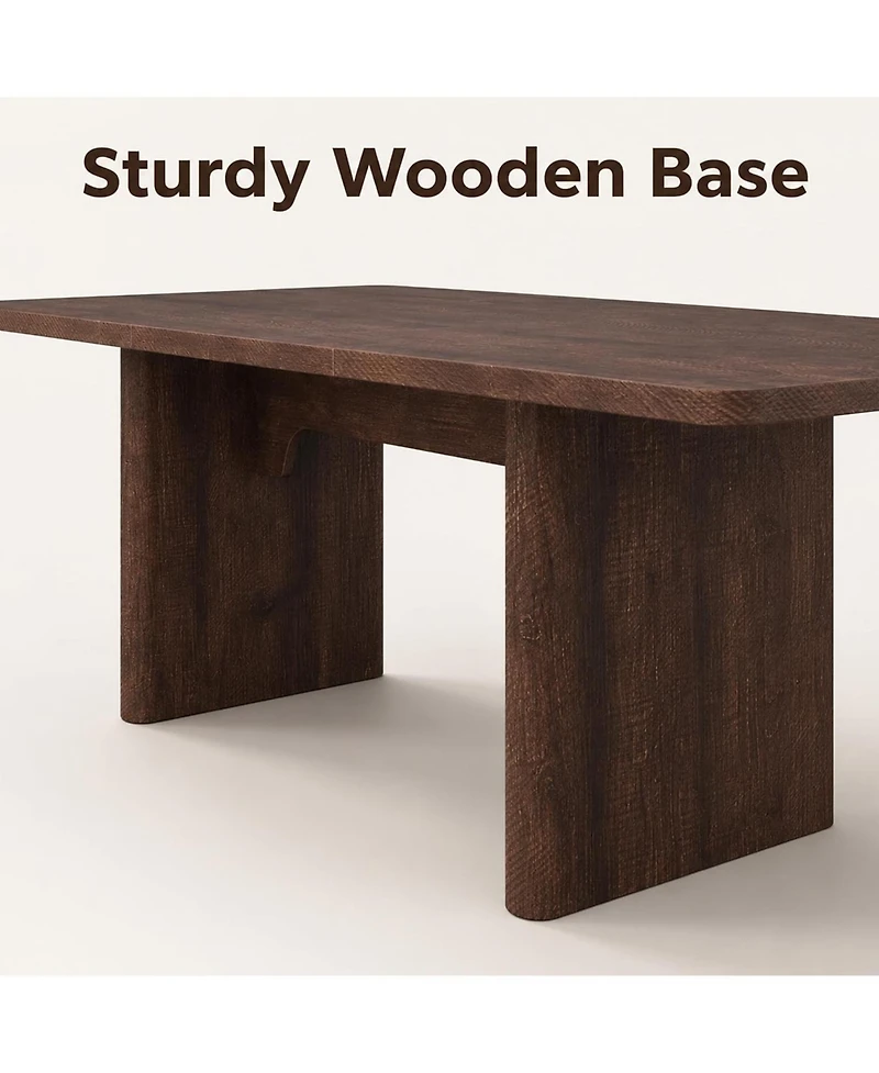 homfan Extendable Dining Table with Rounded Corners, Seats 8-10
