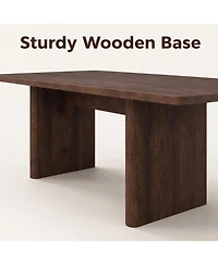 homfan Extendable Dining Table with Rounded Corners, Seats 8-10