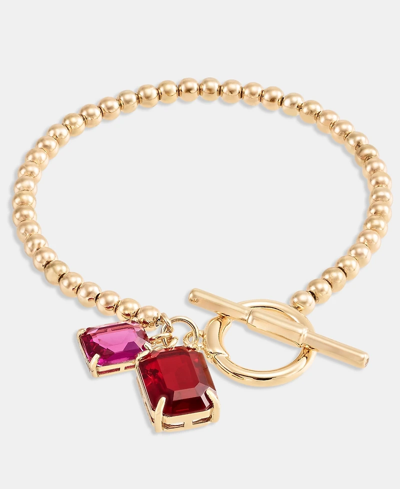 Lauren Ralph Lauren Stone Charm Beaded Flex Bracelet