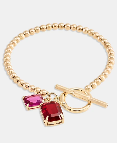 Lauren Ralph Lauren Stone Charm Beaded Flex Bracelet