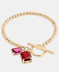 Lauren Ralph Lauren Stone Charm Beaded Flex Bracelet