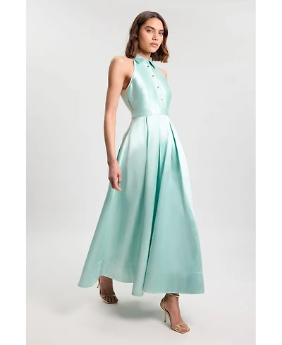 Karen Millen Women's Twill Collared Maxi Dress