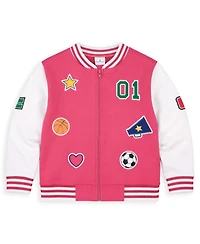 Florence Eiseman Little Girls (2T - 8) French Terry Varsity Sports Jacket
