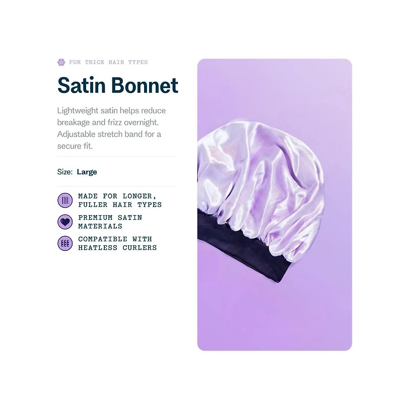 Gimme Beauty Sweet Dreams Satin Bonnet Ultra Soft Sleep Bonnet Smooth and Frizz Free Hair Thick Hair