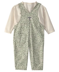 Osh Kosh Baby Girls' Sleeveless Floral Jumper and T-Shirt, 2-Piece Set