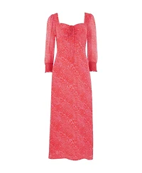Whistles Women's Diagonal Leopard Midi Dress