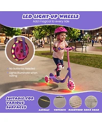 Slickblue Kids 3-Wheel Scooter with Led Wheels and Anti-Slip Deck