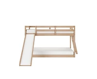 Grain & Grove Bear Plywood Twin/Twin Low Bunk With Slide