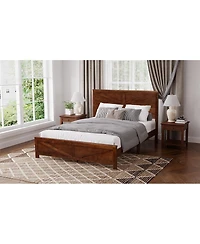 Streamdale Furniture Farmhouse Queen Bed with Barn Door Headboard and Footboard