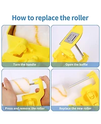Xdovet Paint Edger Roller Brush Multifunctional Hand-held Portable Tool Kit Pole Mountable Wall Ceiling Painting