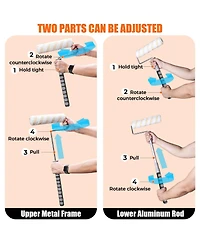Xdovet 6houset Roller Kit 9 Inch Extendable Frame 5 Covers 1/2" Nap 18"-36" Walls Ceilings Floor
