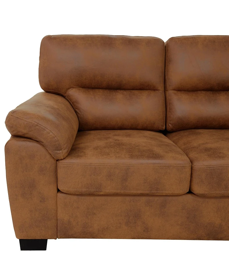 Streamdale Furniture 81" Modern Foil Fabric 3-Seater Sofa with Padded Armrests
