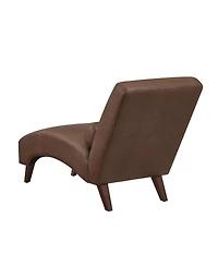 Streamdale Furniture Mid-Century Modern Tech Fabric Chaise Lounge with Bolster Pillow