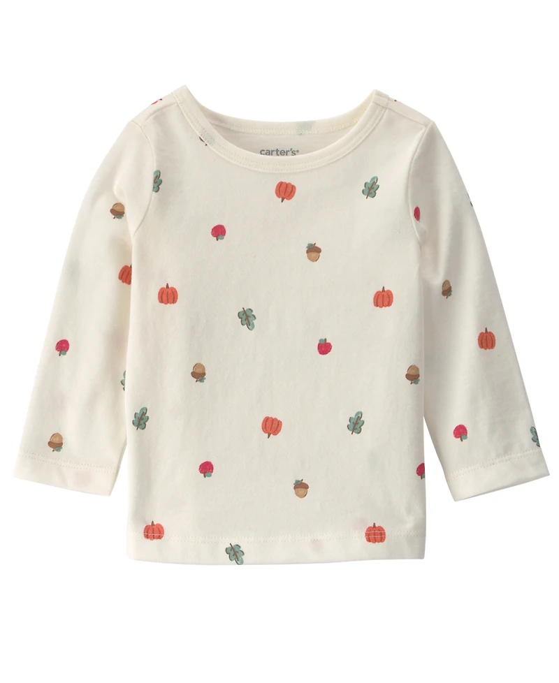 Carter's Boys' Thanksgiving Thermal Long-Sleeve Top and Overall, 2-Piece Set