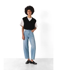 Whistles Women's Stretch Barrel Leg Jean