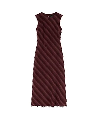 Whistles Women's Fringe Textured Sleeveless Midi Dress