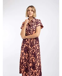 Weird Fish Women's Artemis Printed Jersey Shift Dress