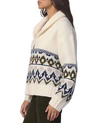 Joe's Jeans Women's The Inga Fair Isle Shawl Collar Sweater Cardigan