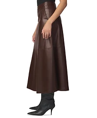 Joe's Jeans Women's Tavi High-Waisted Faux-Leather Midi Skirt