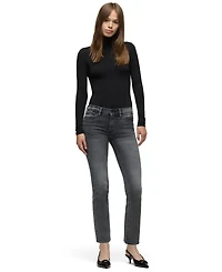 Hudson Jeans Women's Nico Mid-Rise Straight-Leg Cropped Denim