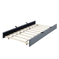 Streamdale Furniture Queen Size Velvet Upholstered Platform Bed with Twin Xl Size Trundle