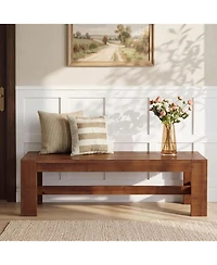Tribesigns 55'' Solid Wood Dining Bench, Farmhouse Kitchen Table Bench for Dining Room | Long Wood Bench, Farmhouse Dining Table Bench