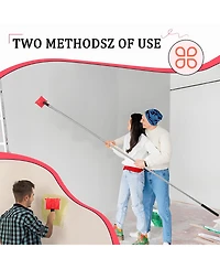 Xdovet Paint Edger Tool Extension Rod Pad Applicator Ceilings Trim Baseboards Refill Pads
