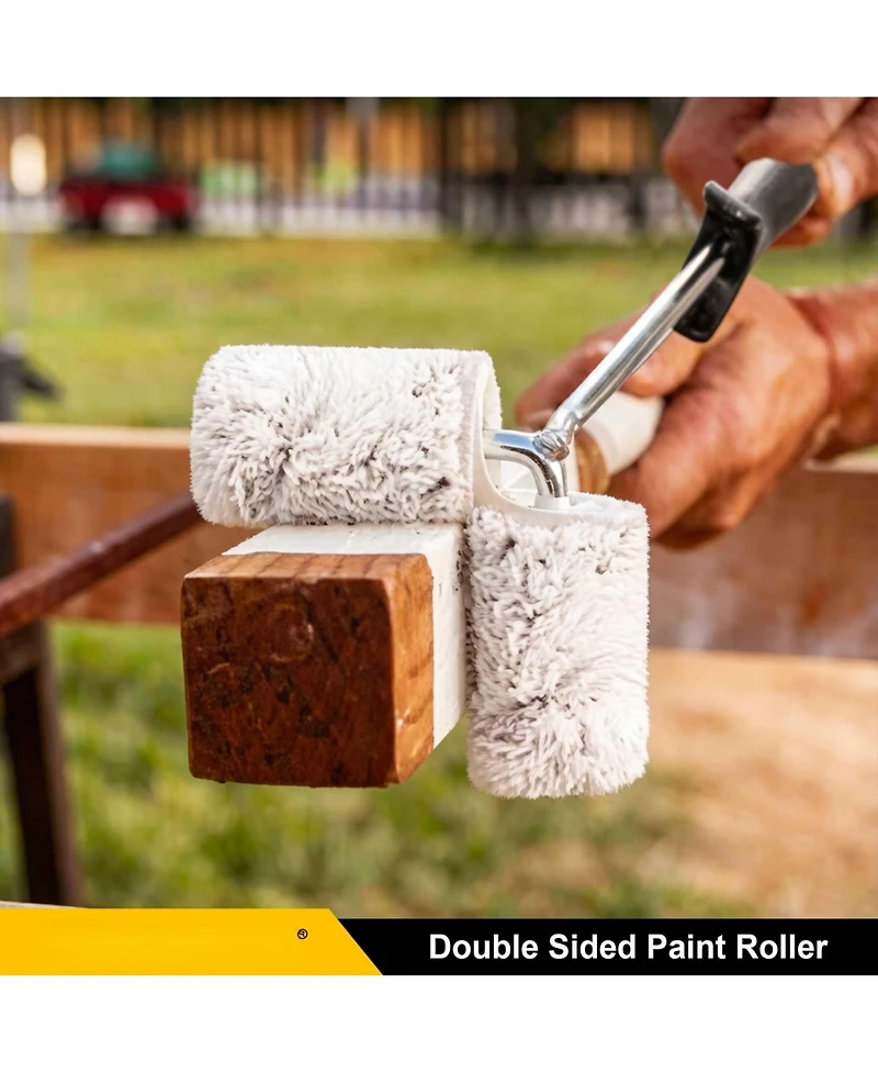 Xdovet Double Roller Brush Kit for Pipes Fences Balusters