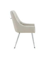 Streamdale Furniture Diamond Tufted Leather Dining Chairs
