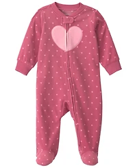 Carter's Baby Girls' Heart Fleece 2-Way Zip Sleep & Play