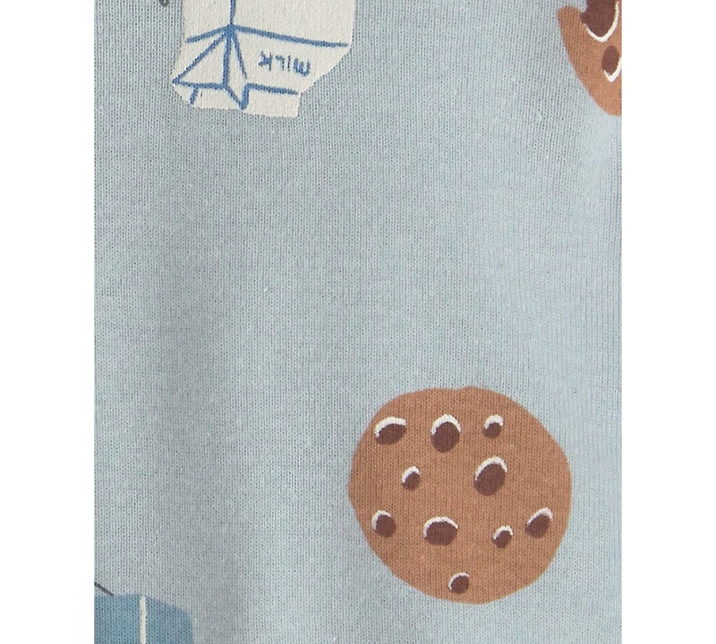 Carter's Baby Boys' Milk & Cookies Round Neck Bodysuits, 4-Pack