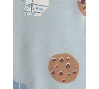 Carter's Baby Boys' Milk & Cookies Round Neck Bodysuits, 4-Pack