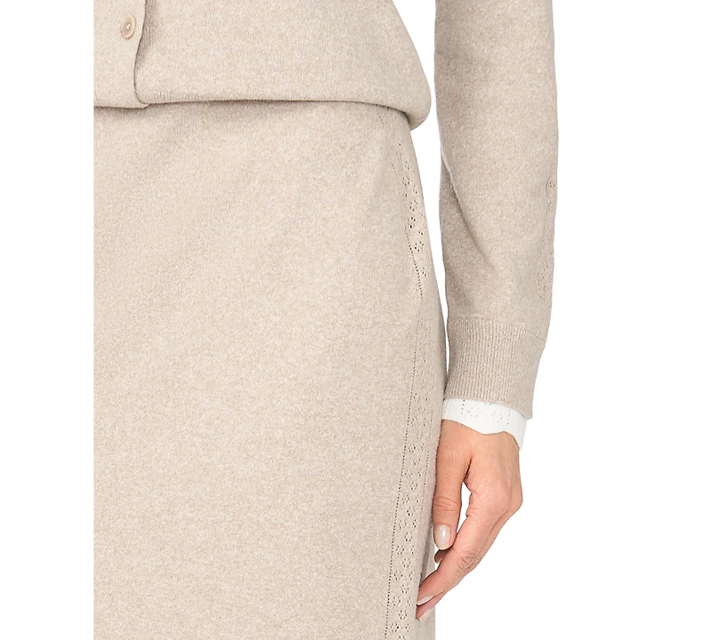 CeCe Women's Pull-On Pencil Knit Midi Skirt