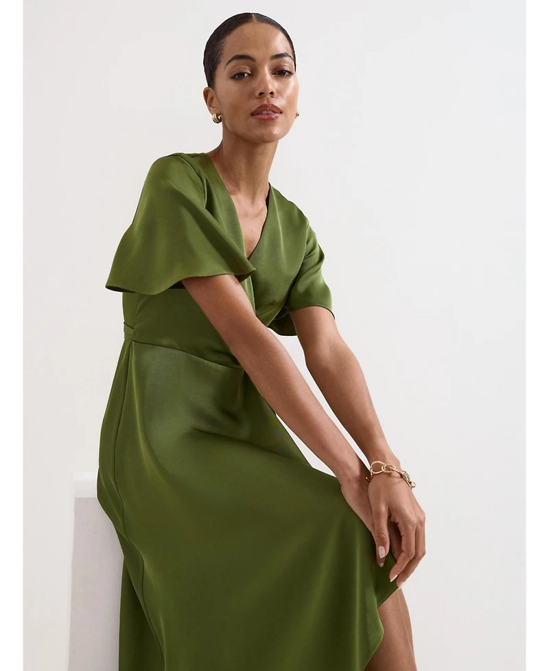 Phase Eight Women's Julissa V-Neck Satin Dress