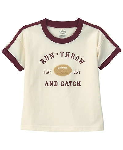 Carter's Toddler Boys' 2T-5T Run, Throw and Catch Football Graphic T-Shirt