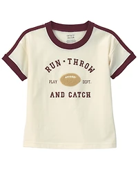 Carter's Toddler Boys' 2T-5T Run, Throw and Catch Football Graphic T-Shirt