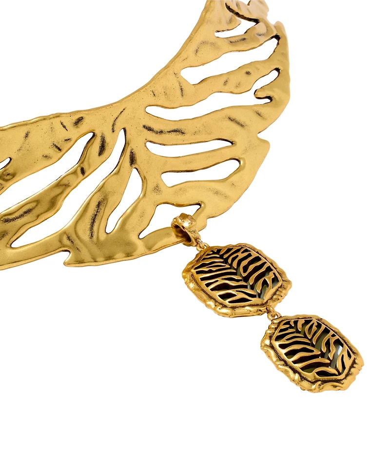Kendra Scott Imitation Pearl Tiger Striped Daphne Statement Necklace