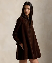 Polo Ralph Lauren Women's Corduroy Pleated Shirt Dress